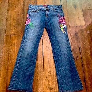 Vintage Disney Tinkerbell Jeans.  Fabulous embroidery on both sides.